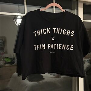 Vintage Style Cropped Workout Tee